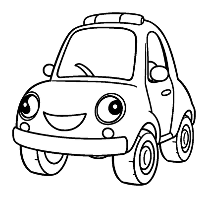 Toy Car Colouring Page (Kids, Standard)