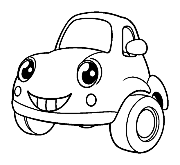 Toy Car colouring page — free printable for kids