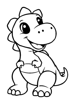 Toy Dinosaur Colouring Page (Kids, Bold & Easy)