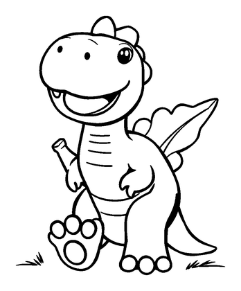 Toy Dinosaur Colouring Page (Kids, Standard)