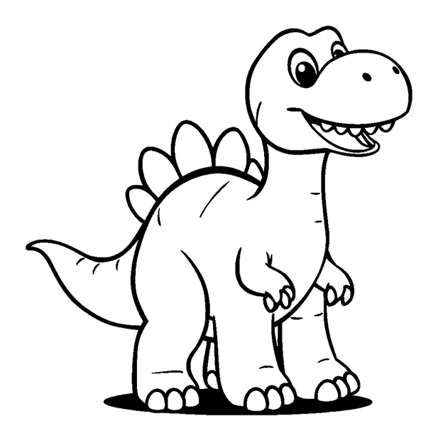 Toy Dinosaur colouring page — free printable for kids