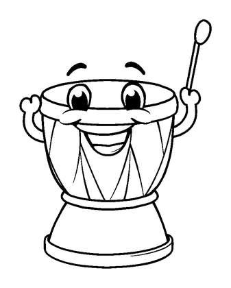 Toy Drum Colouring Page (Kids, Standard)