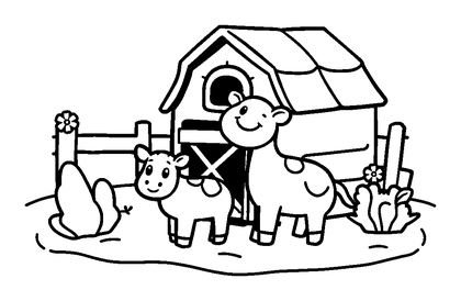 Toy Farm Colouring Page (Kids, Standard)