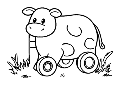 Toy Farm Colouring Page (Toddler, Bold & Easy)