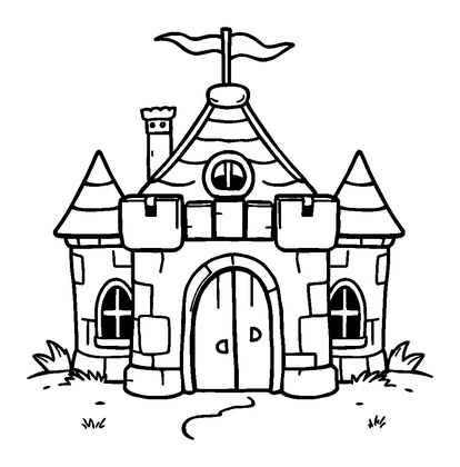 Toy Fort Colouring Page (Kids, Standard)