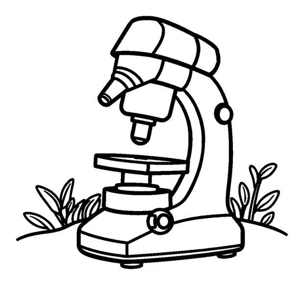 Toy Microscope Slides colouring page — free printable for kids