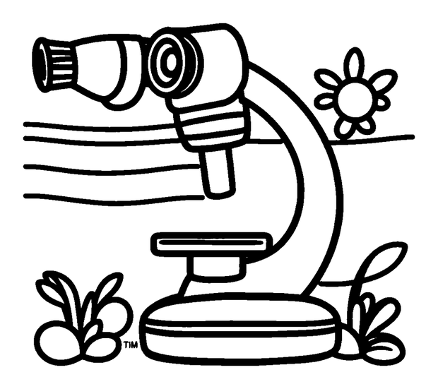 Toy Microscope Slides colouring page — free printable for kids