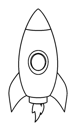 Toy Rocket Colouring Page (Kids, Bold & Easy)