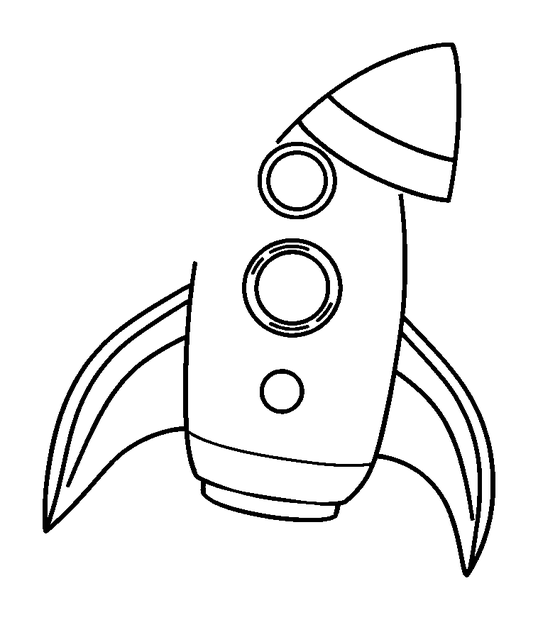 Toy Rocket colouring page — free printable for toddlers