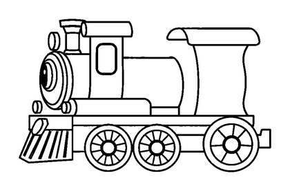 Toy Train Colouring Page (Kids, Bold & Easy)
