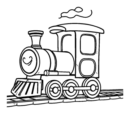 Toy Train Colouring Page (Kids, Standard)