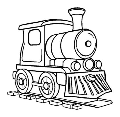 Toy Train Colouring Page (Kids, Standard)