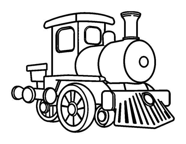Toy Train colouring page — free printable for toddlers