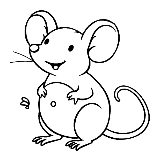 Wind Up Mouse colouring page — free printable for kids