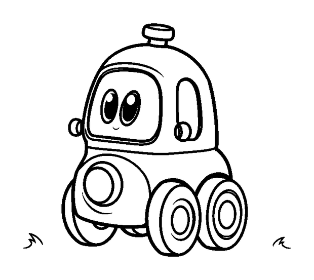 Wind Up Toy colouring page — free printable for kids