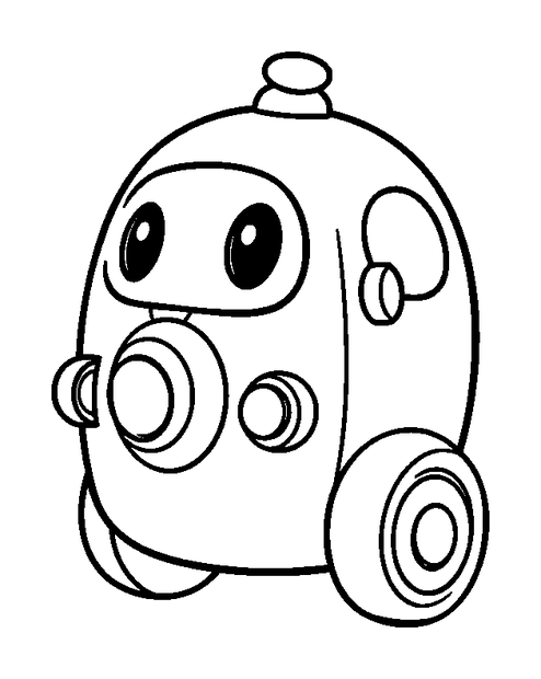 Wind Up Toy colouring page — free printable for kids
