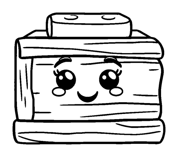 Wooden Blocks colouring page — free printable for kids