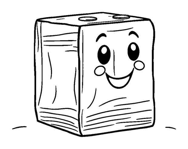 Wooden Blocks colouring page — free printable for toddlers