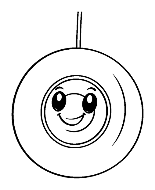 Yo Yo colouring page — free printable for kids