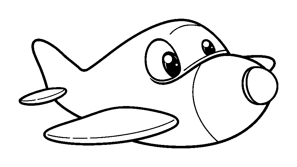 Aeroplane colouring page — free printable for kids
