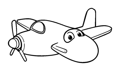 Aeroplane Colouring Page (Kids, Standard)