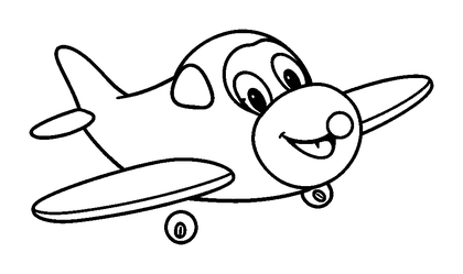 Aeroplane Colouring Page (Toddler, Standard)