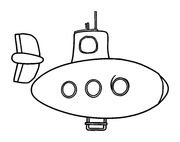 Airship colouring page — free printable for kids