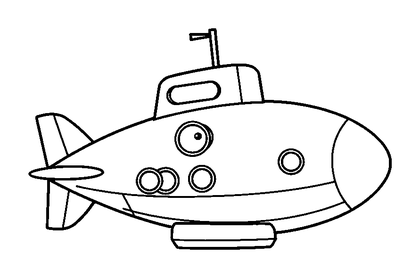 Airship Colouring Page (Kids, Standard)