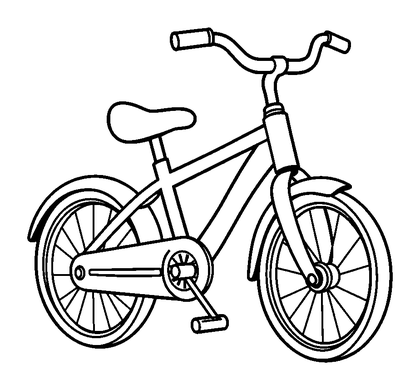 Bicycle Colouring Page (Kids, Bold & Easy)