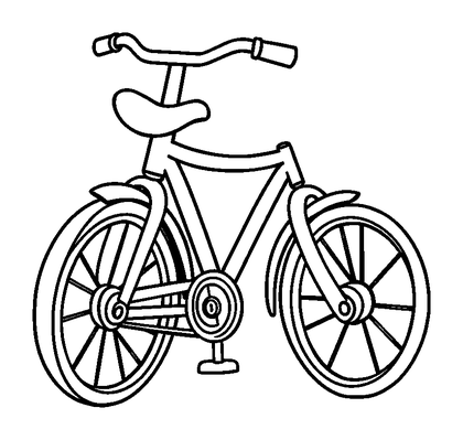 Bicycle Colouring Page (Kids, Standard)