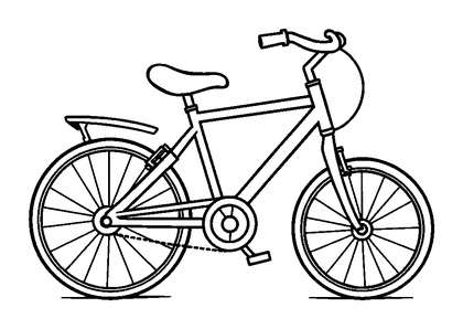 Bicycle Colouring Page (Kids, Standard)