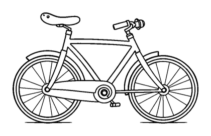 Bicycle Colouring Page (Toddler, Standard)