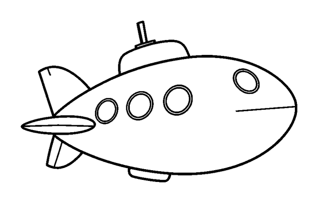 Blimp colouring page — free printable for kids