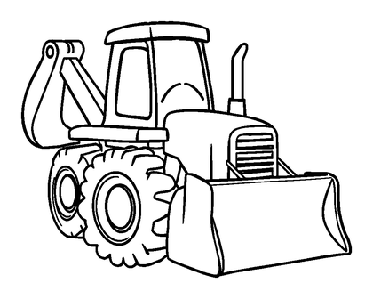 Bulldozer Colouring Page (Kids, Standard)