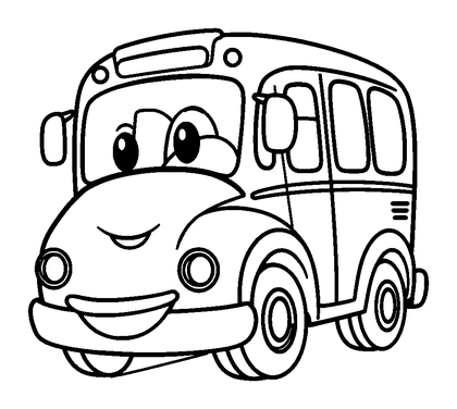 Bus Colouring Page (Kids, Bold & Easy)