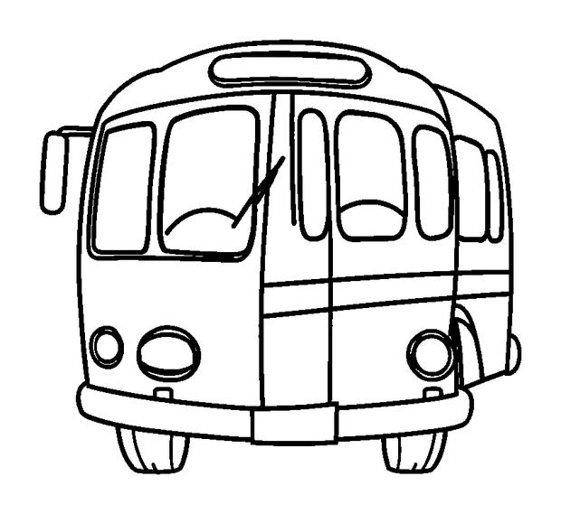 Bus colouring page — free printable for kids