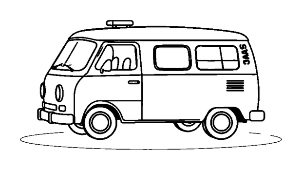 Camper Van colouring page — free printable for kids