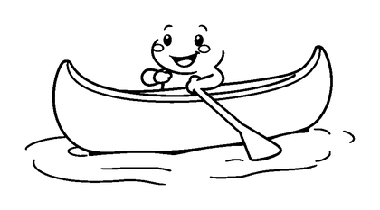 Canoe Colouring Page (Kids, Standard)