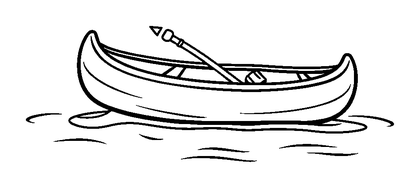 Canoe Colouring Page (Kids, Standard)