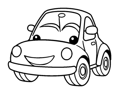 Car Colouring Page (Kids, Bold & Easy)