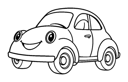 Car Colouring Page (Kids, Standard)