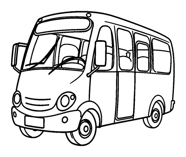 Coach colouring page — free printable for kids