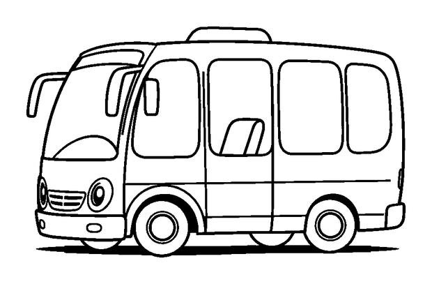 Coach colouring page — free printable for kids