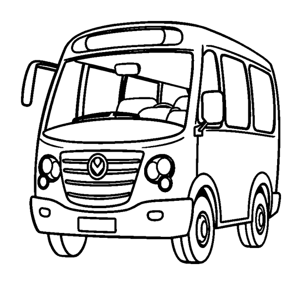 Coach colouring page — free printable for toddlers