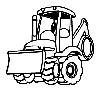Digger Colouring Page (Toddler, Standard)