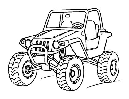Dune Buggy Colouring Page (Kids, Standard)