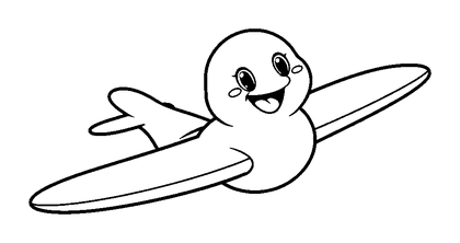 Glider Colouring Page (Kids, Bold & Easy)