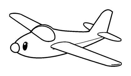 Glider Colouring Page (Kids, Bold & Easy)