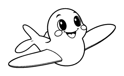 Glider Colouring Page (Kids, Standard)