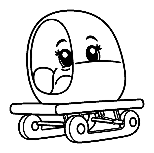 Glider colouring page — free printable for toddlers